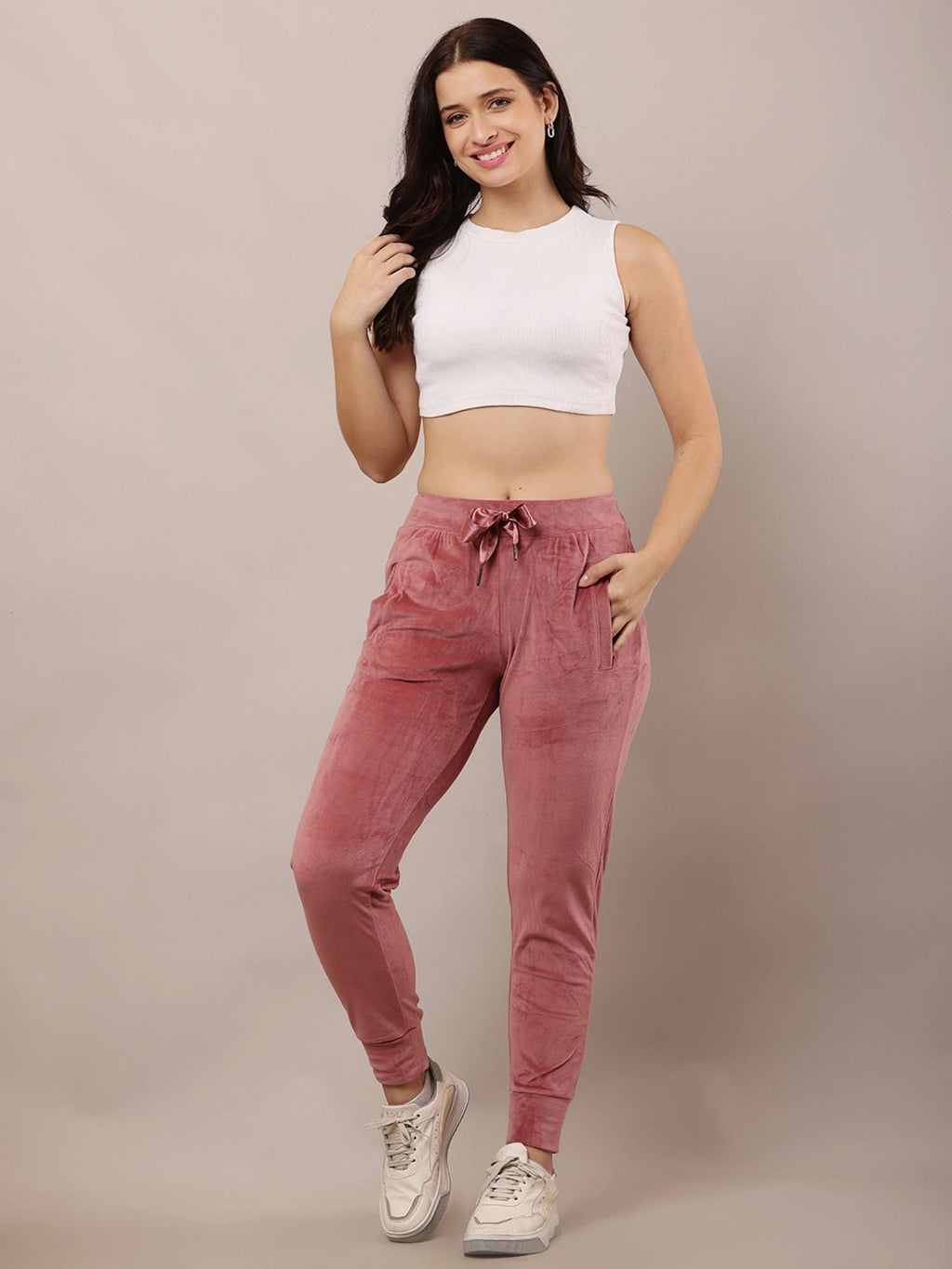 Women's Polyester Soft and Warm Joggers | WJ89 - view 3
