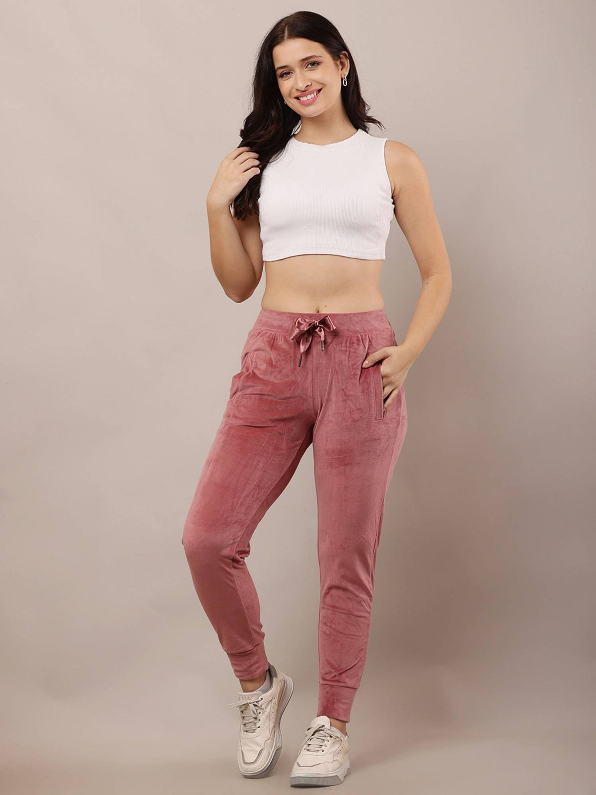 Women's Polyester Soft and Warm Joggers | WJ89 - view 3