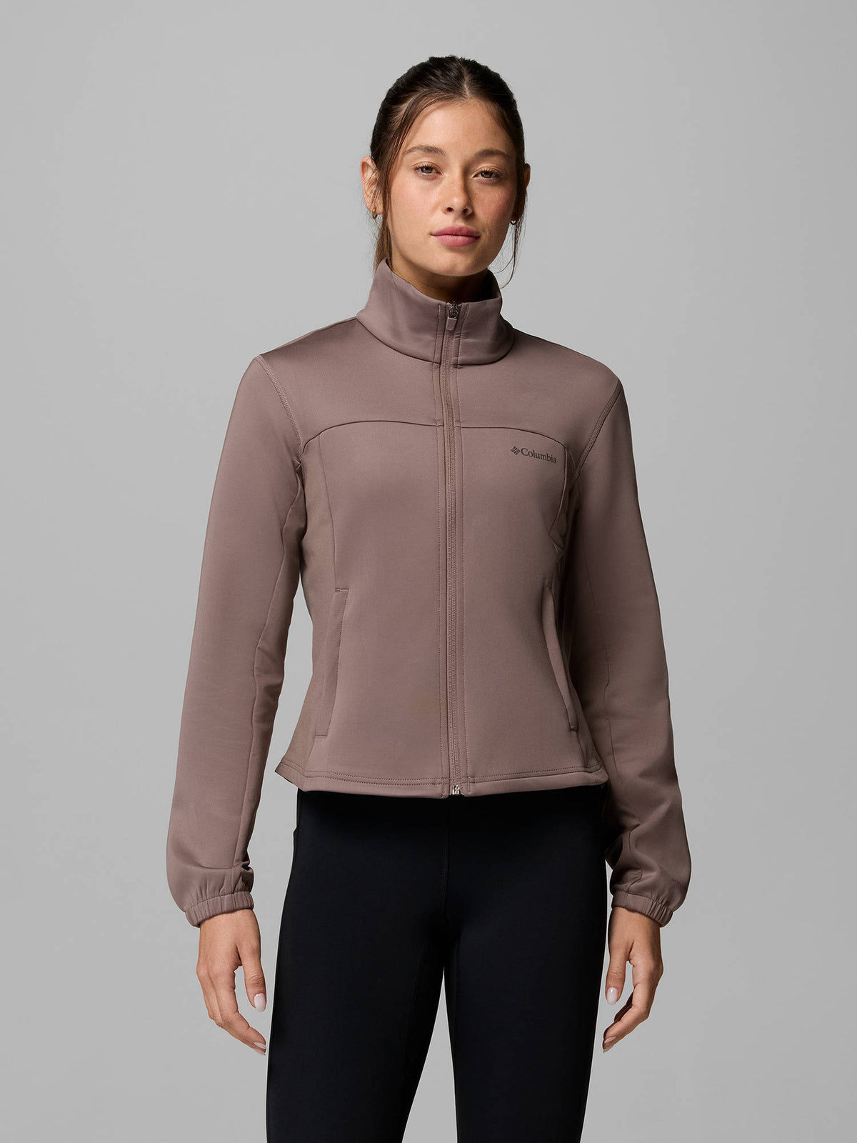 Women Mauve Omni-Shade Sloan Crest Spacer Hiking Trekking Softshell Jacket | JK12 - view 1