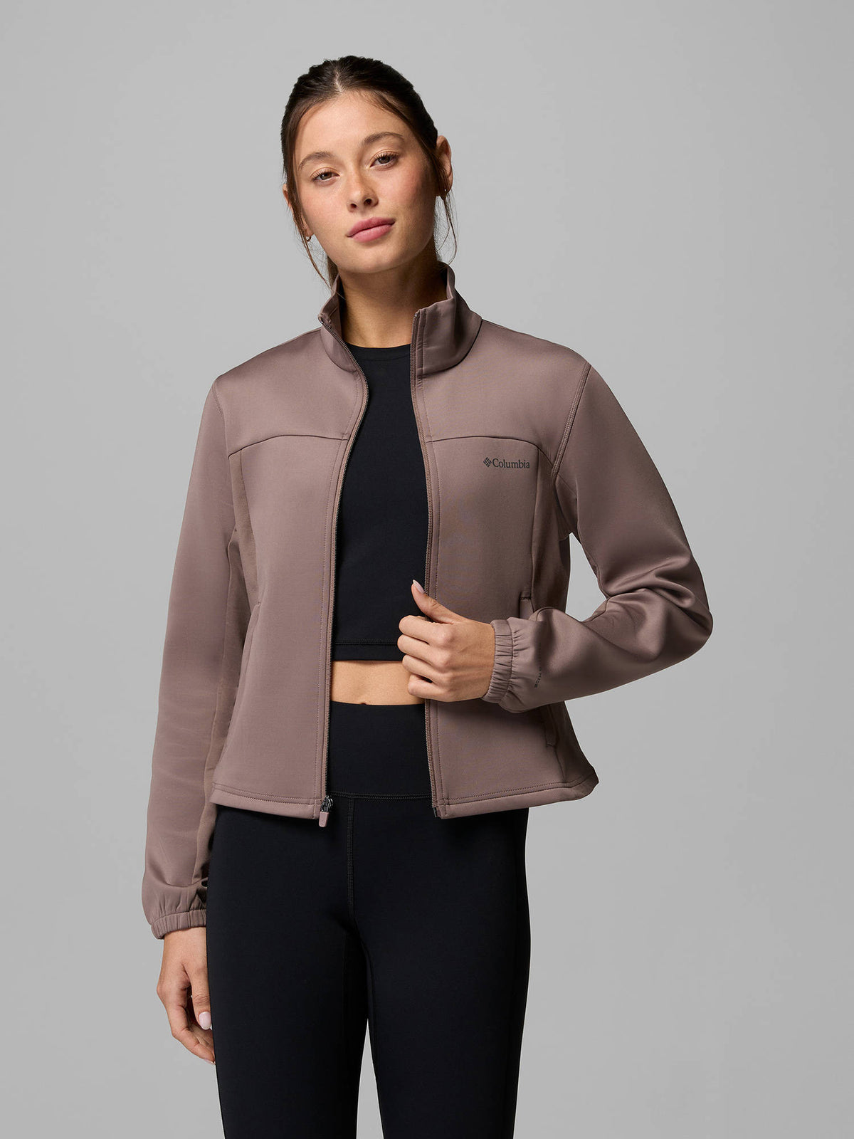 Women Mauve Omni-Shade Sloan Crest Spacer Hiking Trekking Softshell Jacket | JK12 - view 5
