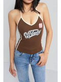 Era Tie Up Halter Top - Brown | HT67 - view 1
