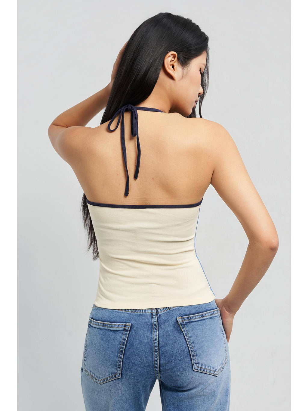 Era Tie Up Halter Top - Butter Yellow | HT67 - view 2