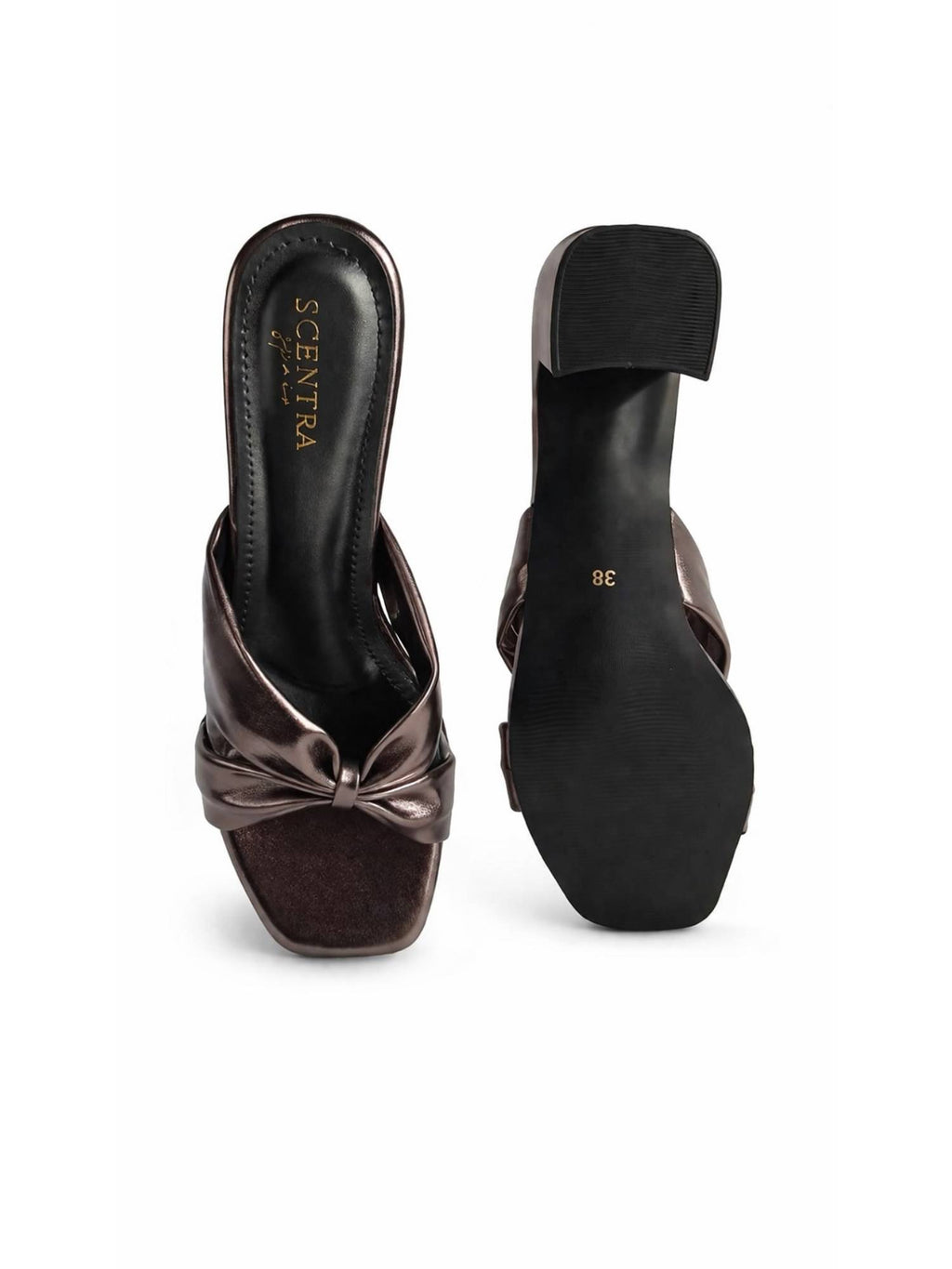 Womens Grey Block Heels | H78 - view 6