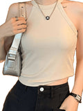 Beige Tassie Tank Top with Inbuilt Bra | TT98 - view 1