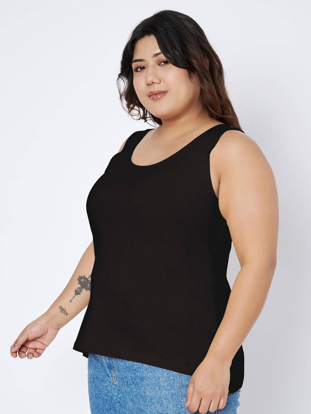 White Plus Size Tank Top | TT98 - view 34