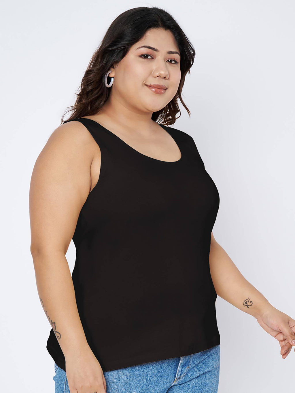 White Plus Size Tank Top | TT98 - view 35