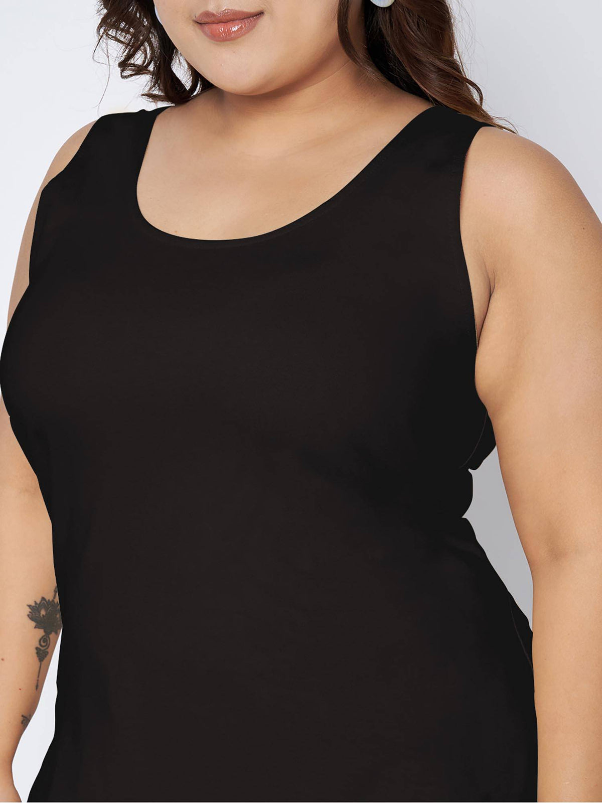 White Plus Size Tank Top | TT98 - view 36