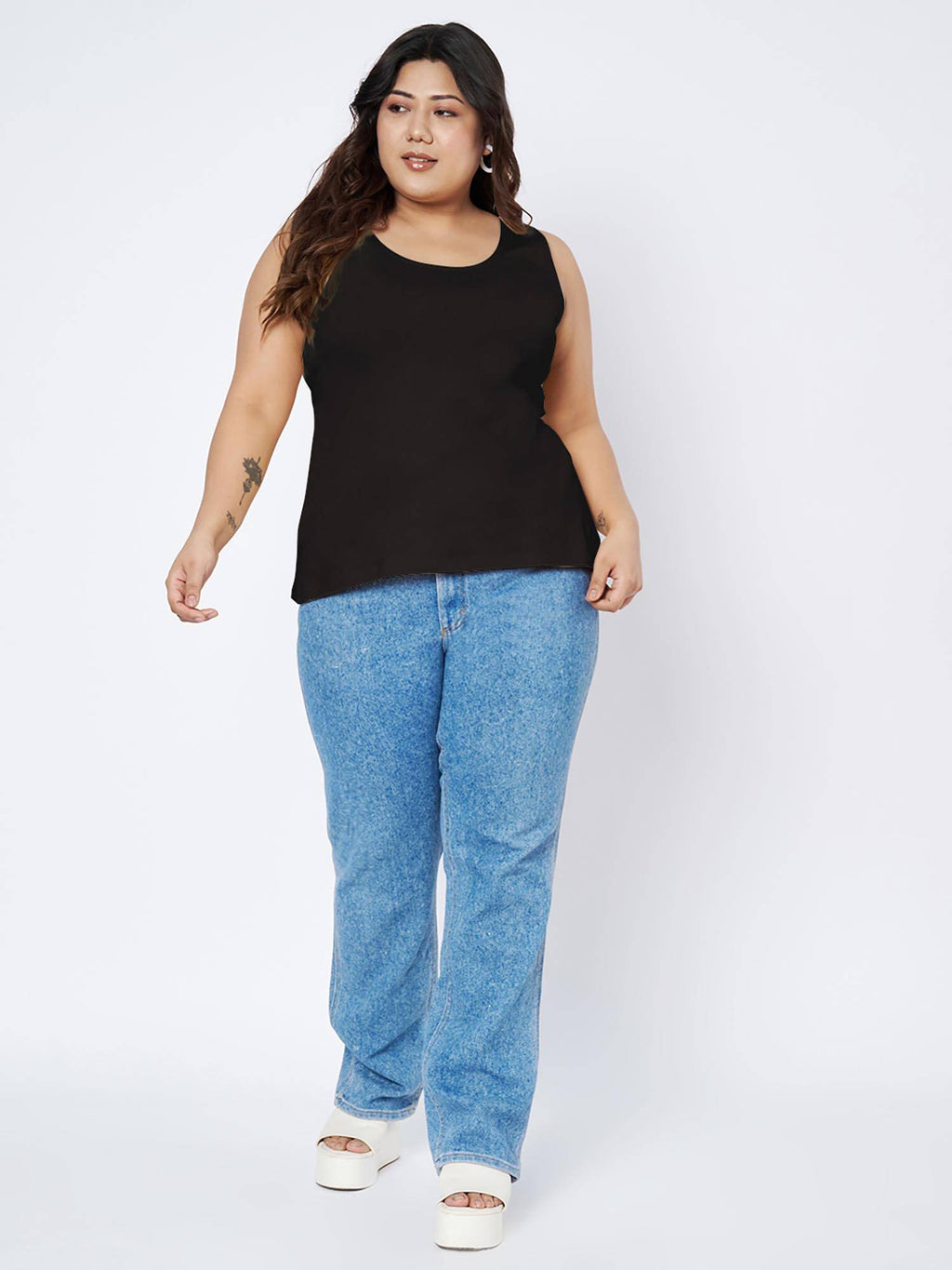 White Plus Size Tank Top | TT98 - view 37