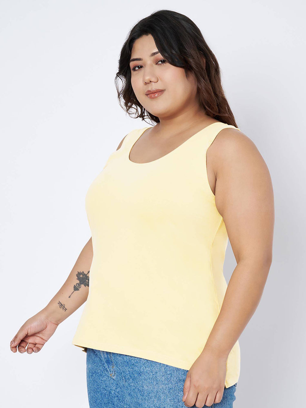 White Plus Size Tank Top | TT98 - view 17