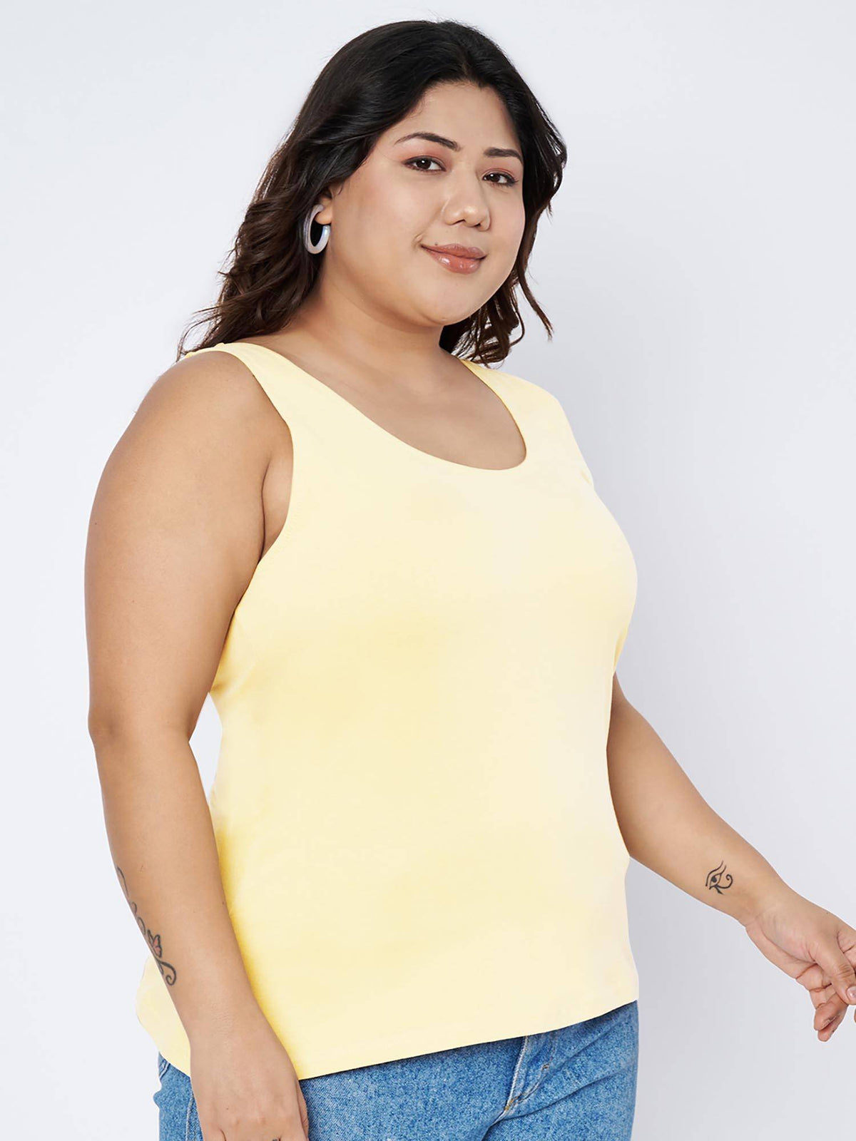 White Plus Size Tank Top | TT98 - view 18