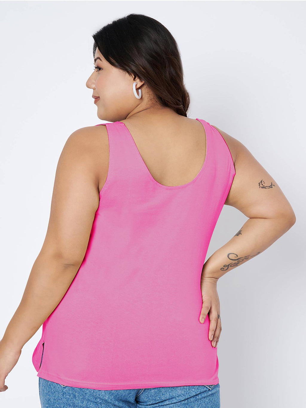 White Plus Size Tank Top | TT98 - view 9