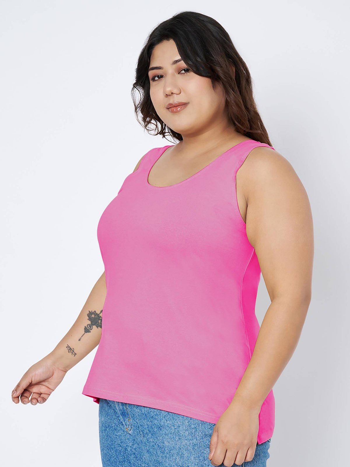 White Plus Size Tank Top | TT98 - view 10