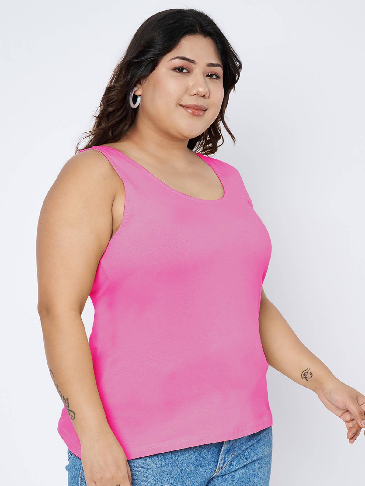 White Plus Size Tank Top | TT98 - view 11