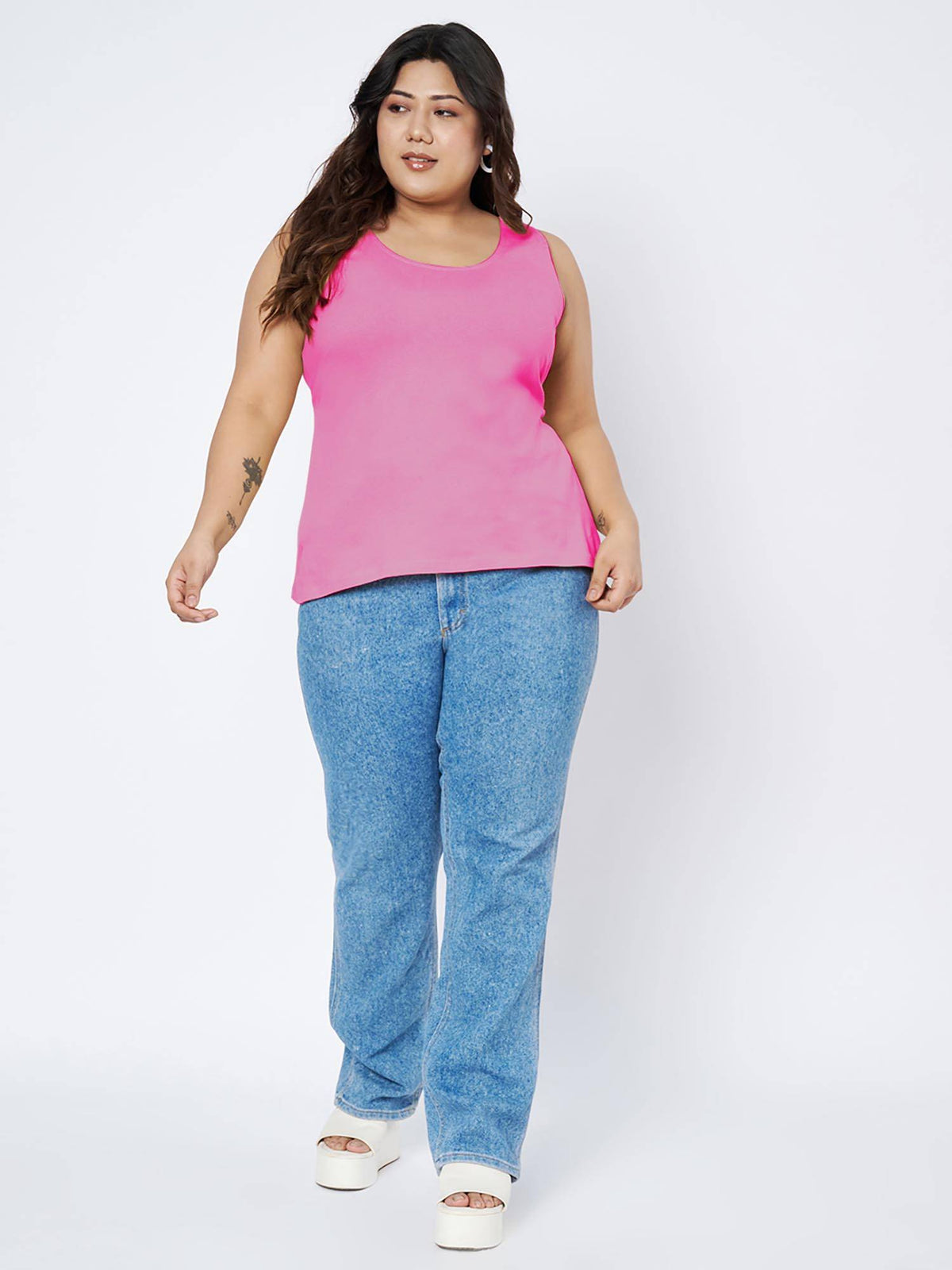 White Plus Size Tank Top | TT98 - view 13