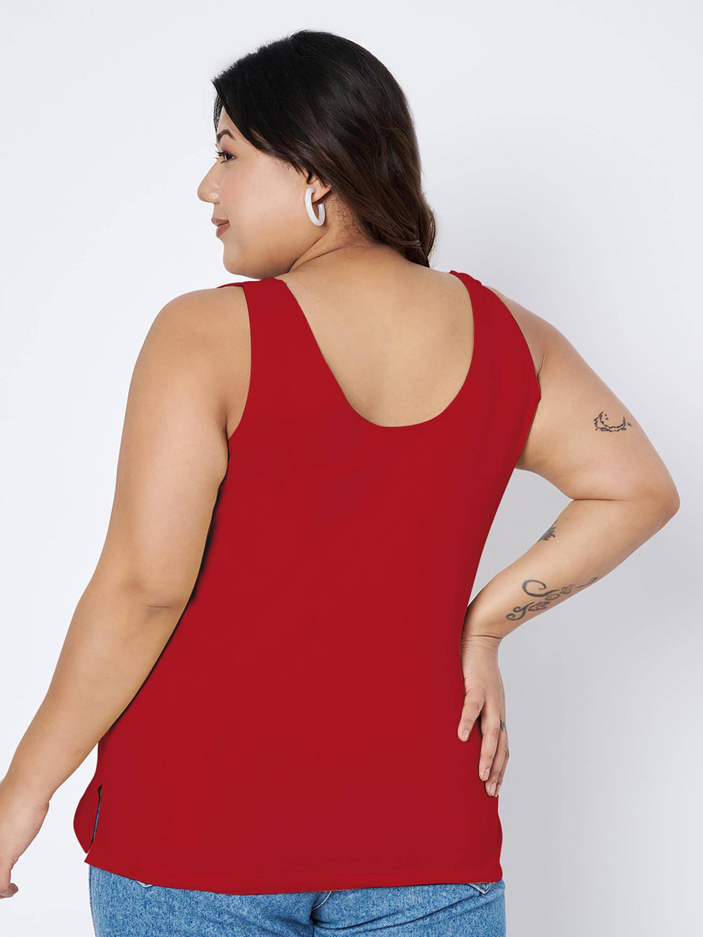 White Plus Size Tank Top | TT98 - view 23