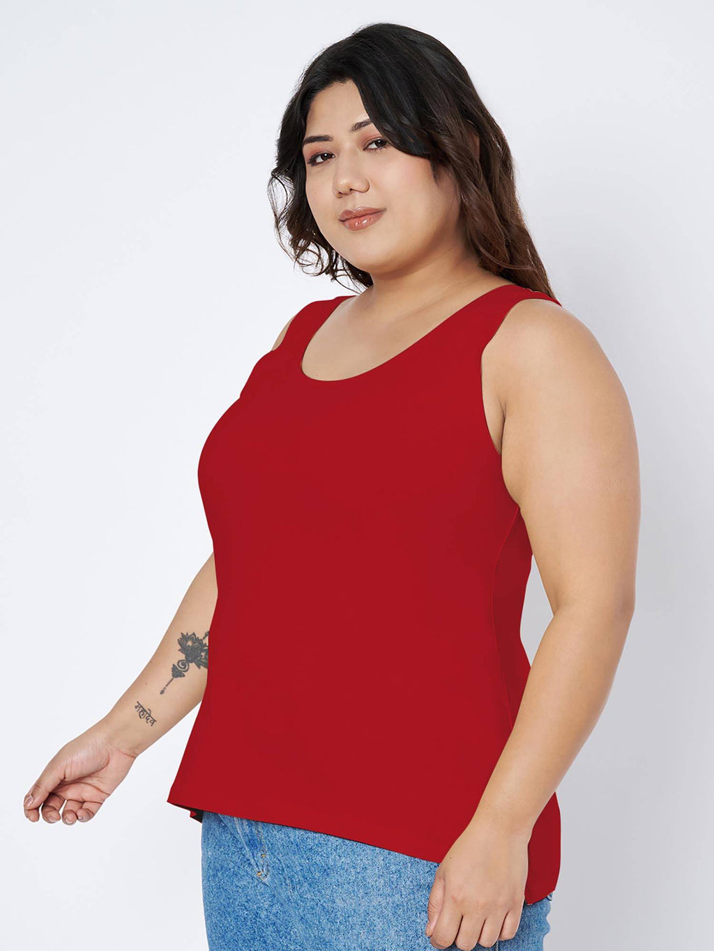 White Plus Size Tank Top | TT98 - view 24