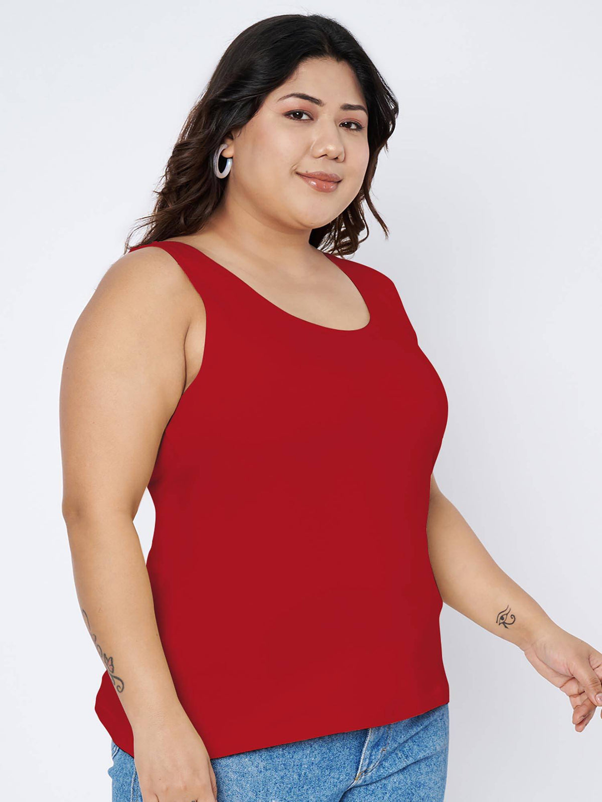 White Plus Size Tank Top | TT98 - view 25