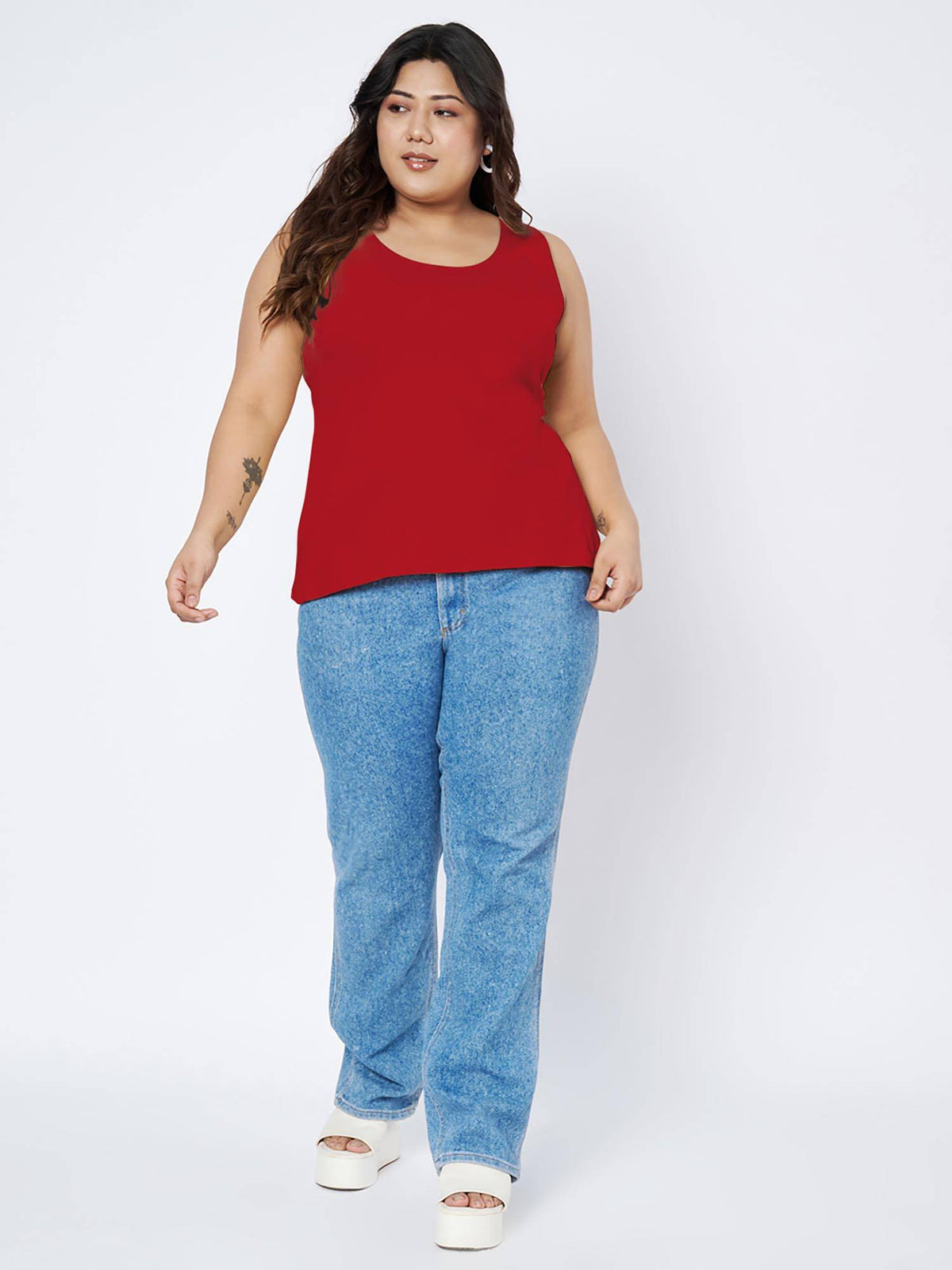 White Plus Size Tank Top | TT98 - view 27
