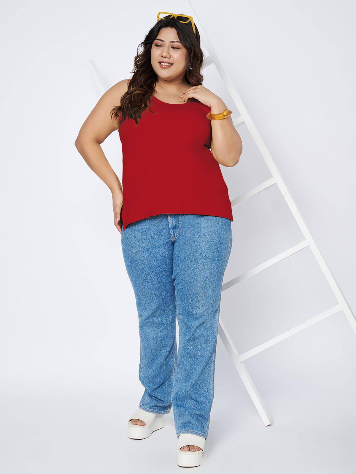 White Plus Size Tank Top | TT98 - view 28