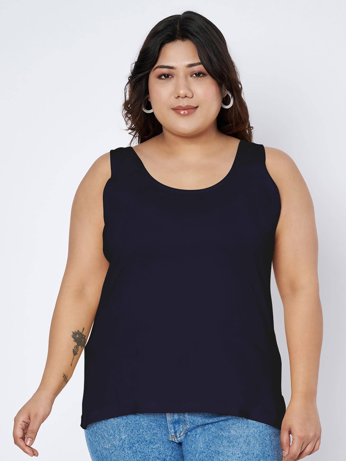 White Plus Size Tank Top | TT98 - view 29