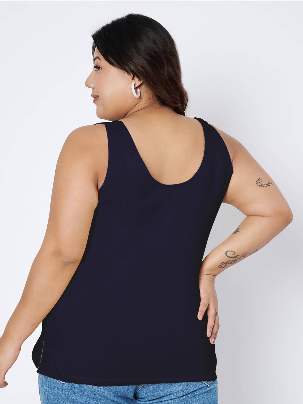 White Plus Size Tank Top | TT98 - view 30
