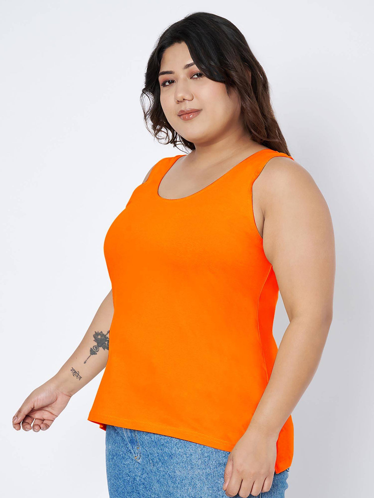 White Plus Size Tank Top | TT98 - view 41