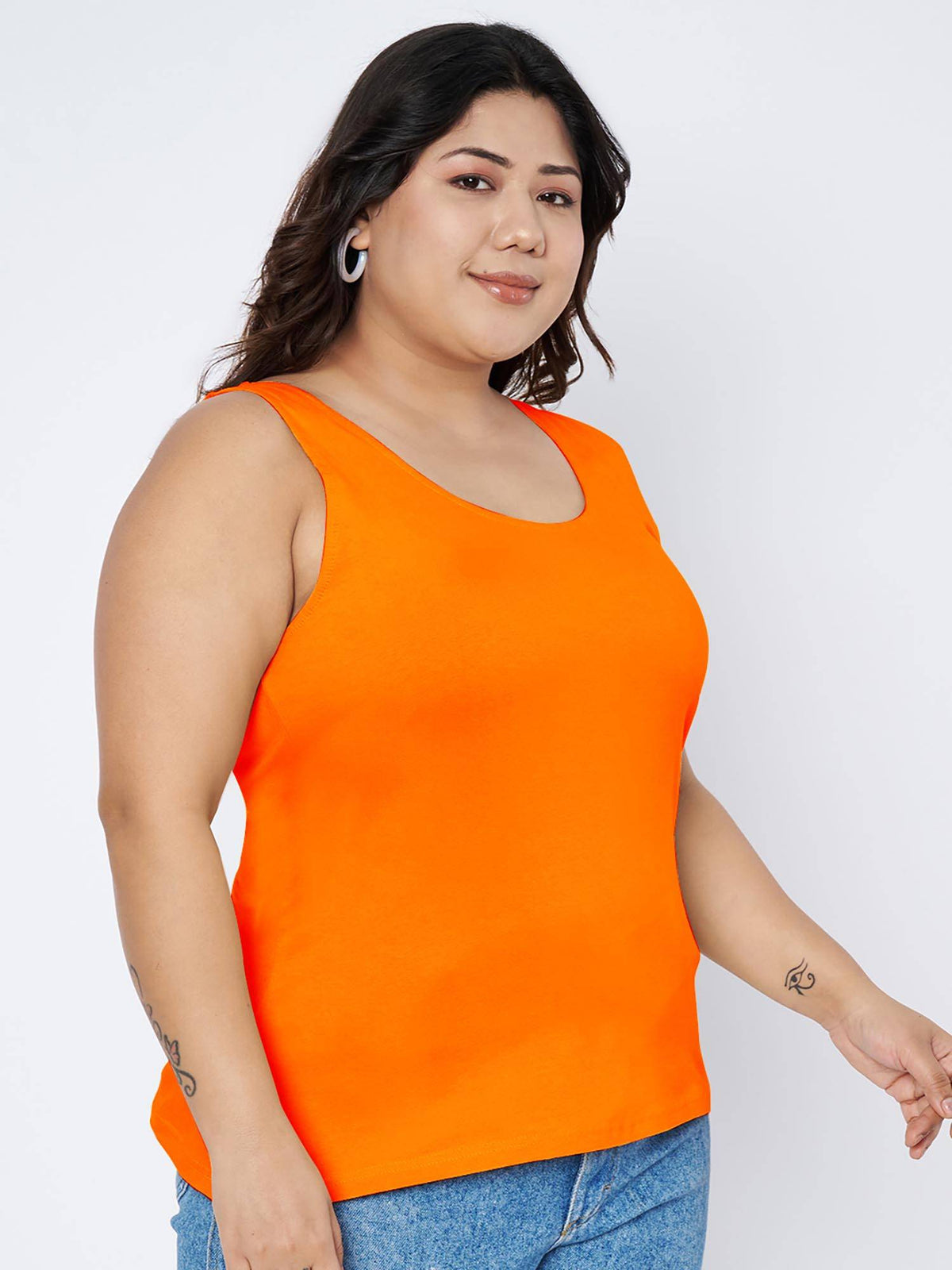 Navy Blue Plus Size Tank Top | TT98 - view 14