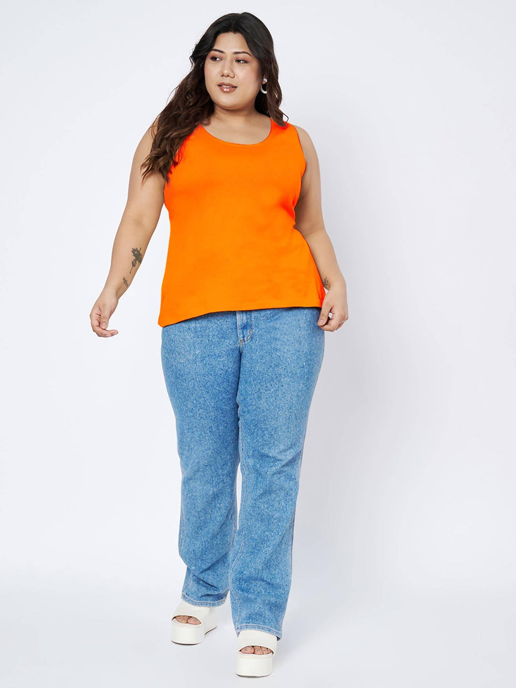 White Plus Size Tank Top | TT98 - view 44