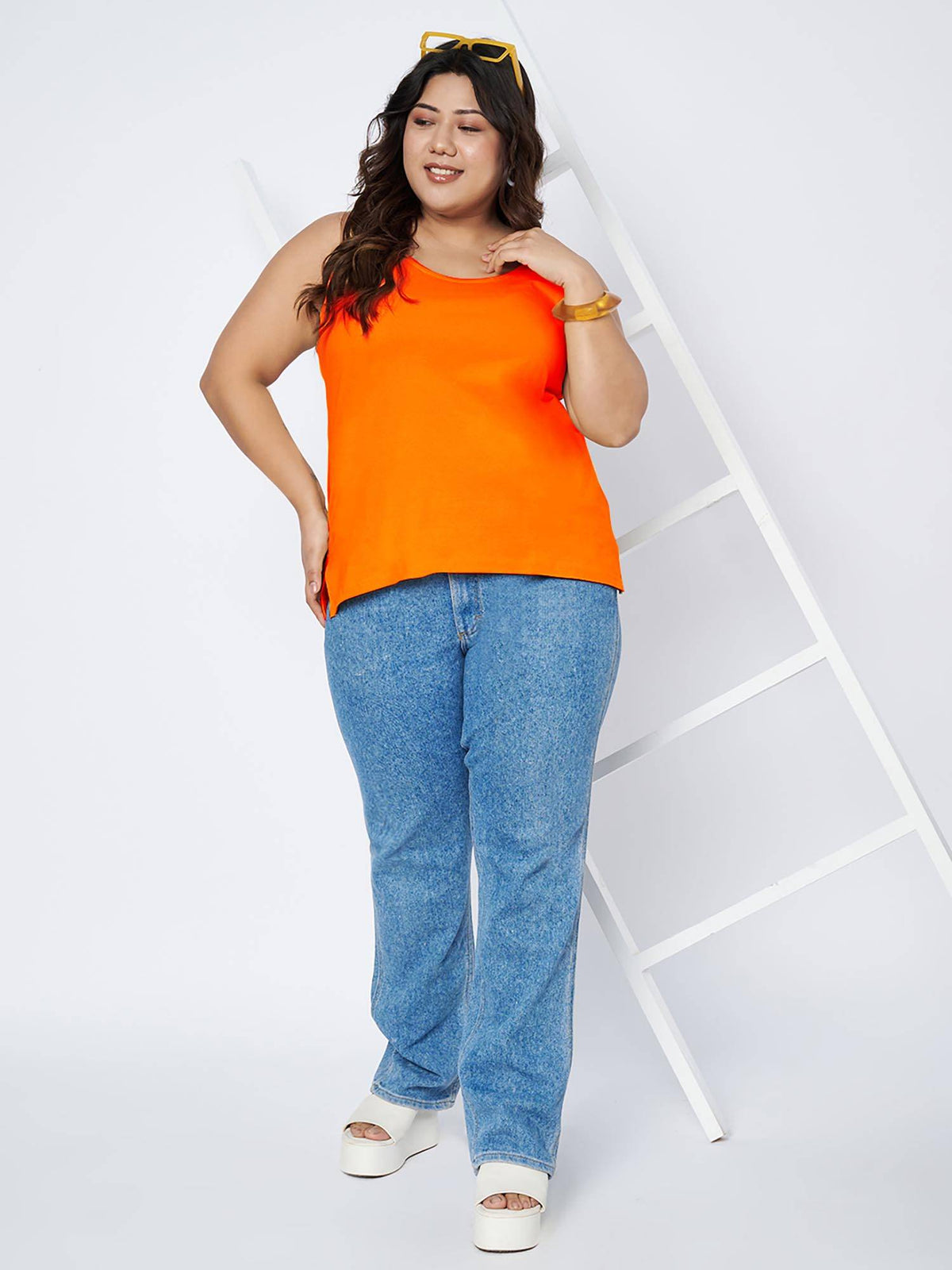 White Plus Size Tank Top | TT98 - view 45