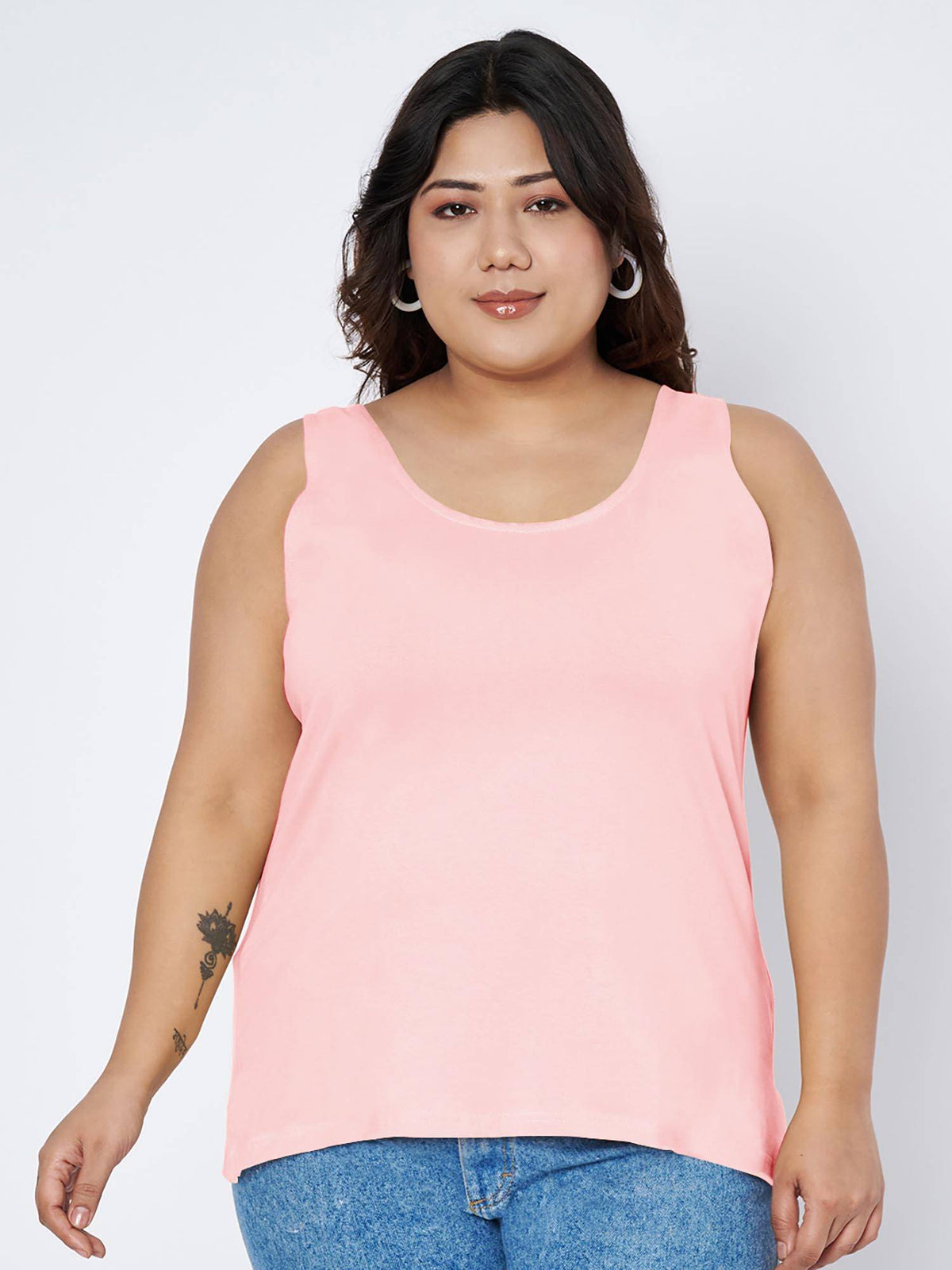Navy Blue Plus Size Tank Top | TT98 - view 18