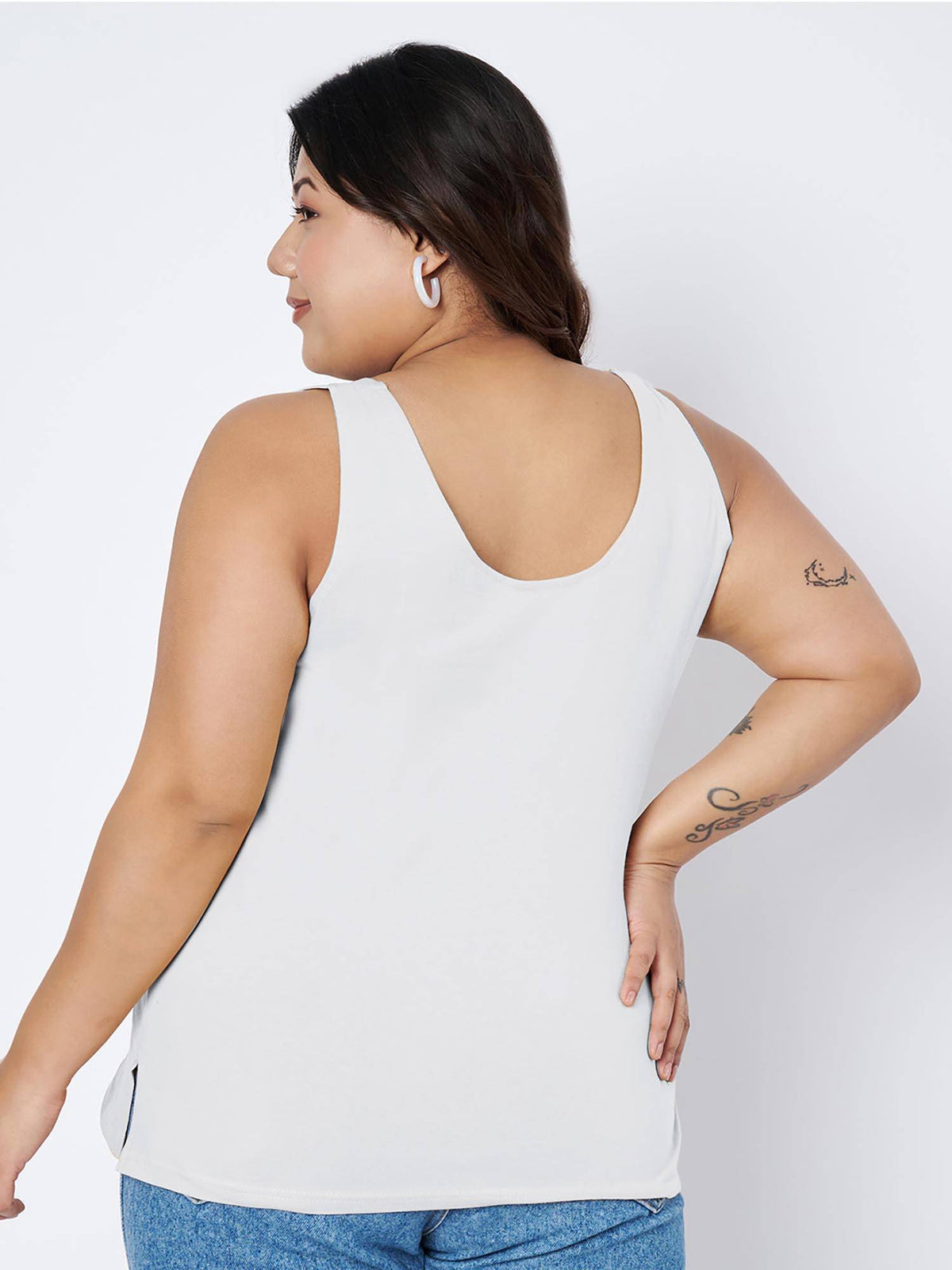 Navy Blue Plus Size Tank Top | TT98 - view 40