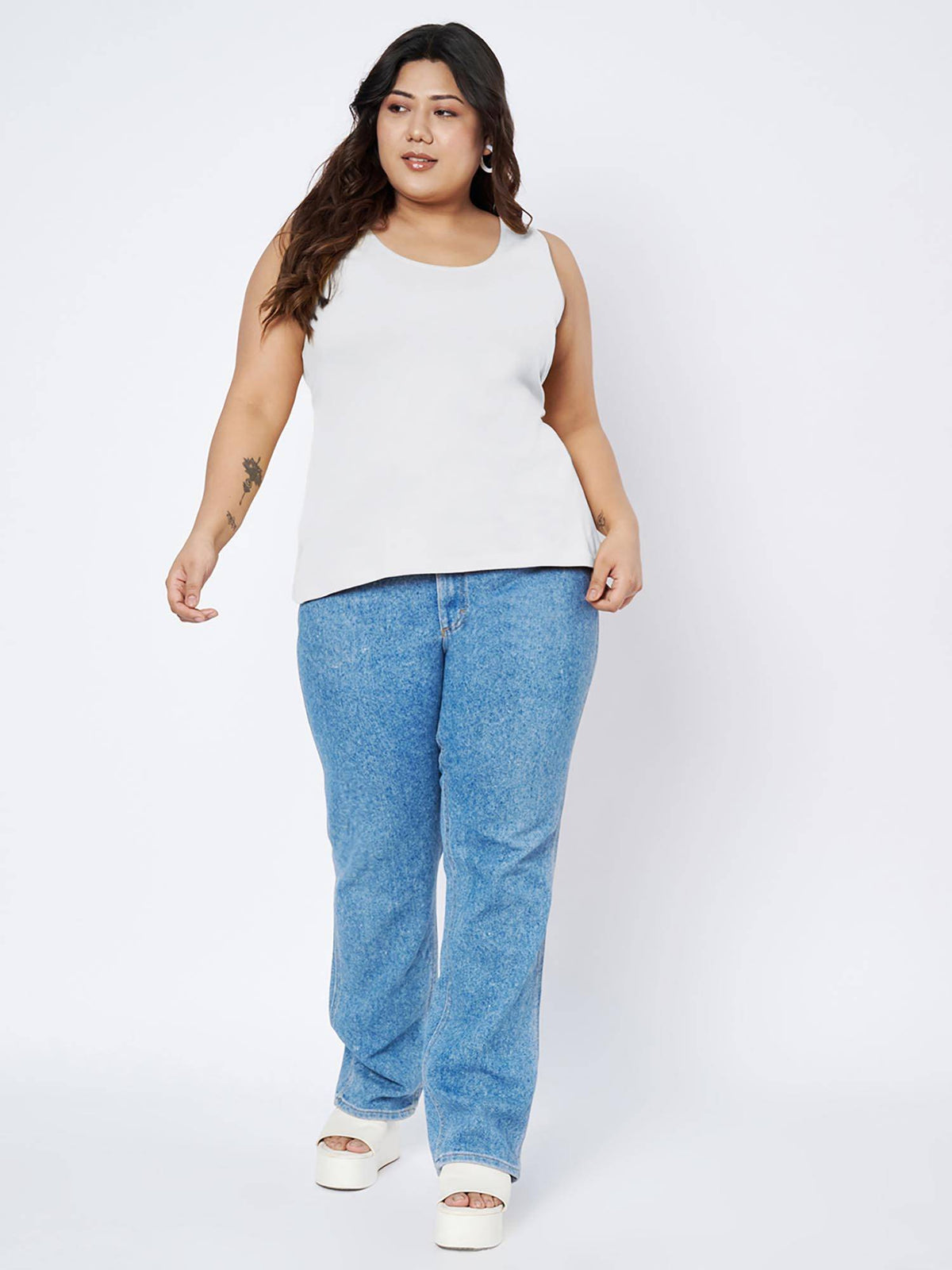 White Plus Size Tank Top | TT98 - view 6