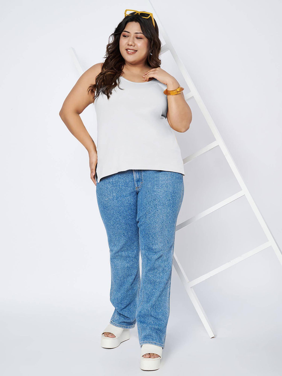 White Plus Size Tank Top | TT98 - view 7
