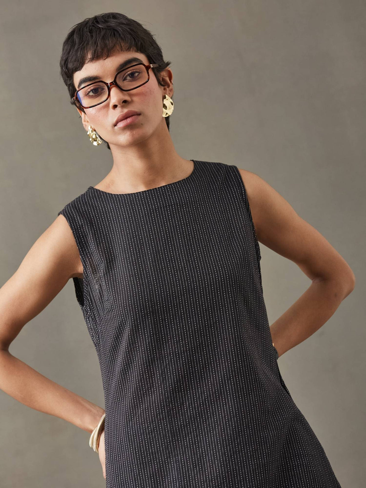 Women Cotton Thread Work Straight Kurt | KDG - view 16