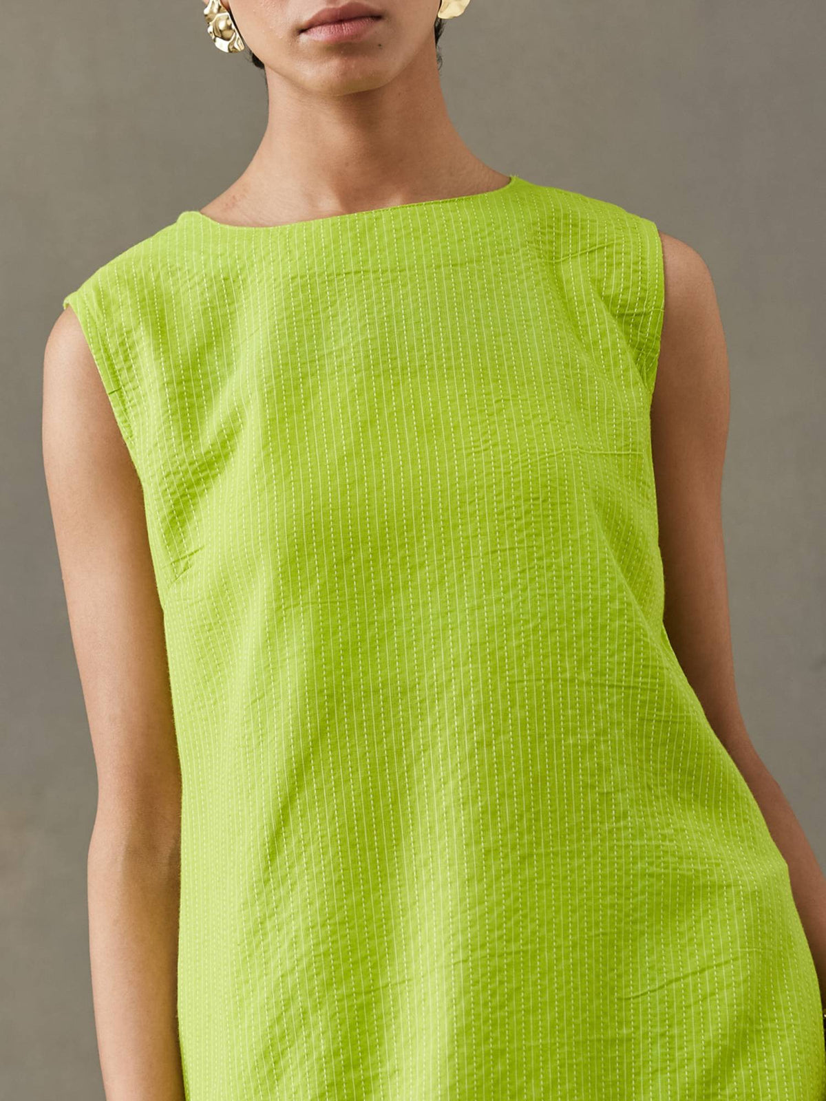 Women Cotton Thread Work Straight Kurt | FY93 - view 46