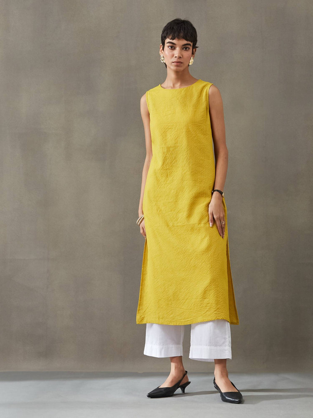 Women Cotton Thread Work Straight Kurt | KDG - view 17