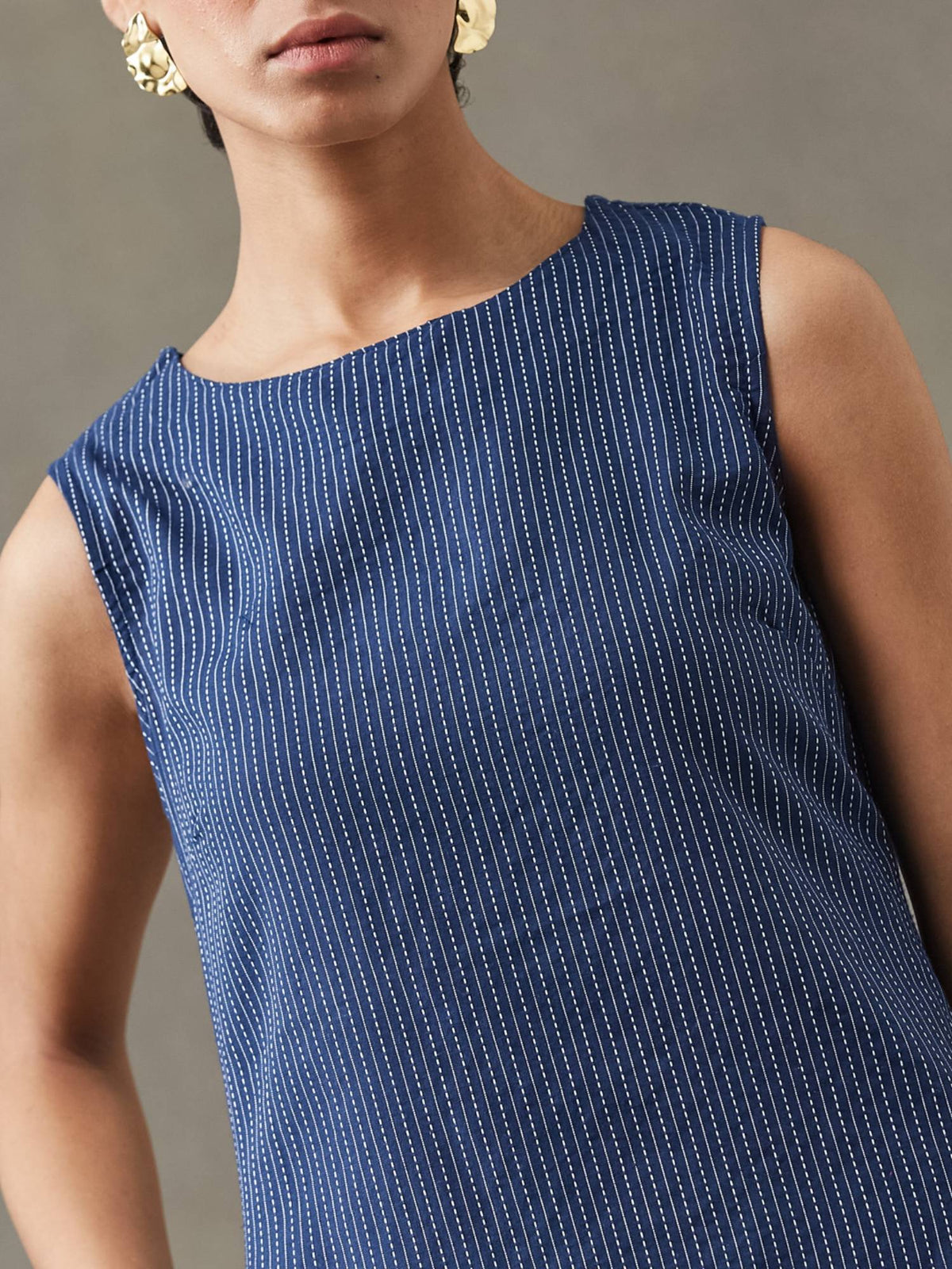 Women Cotton Thread Work Straight Kurt | KDG - view 6