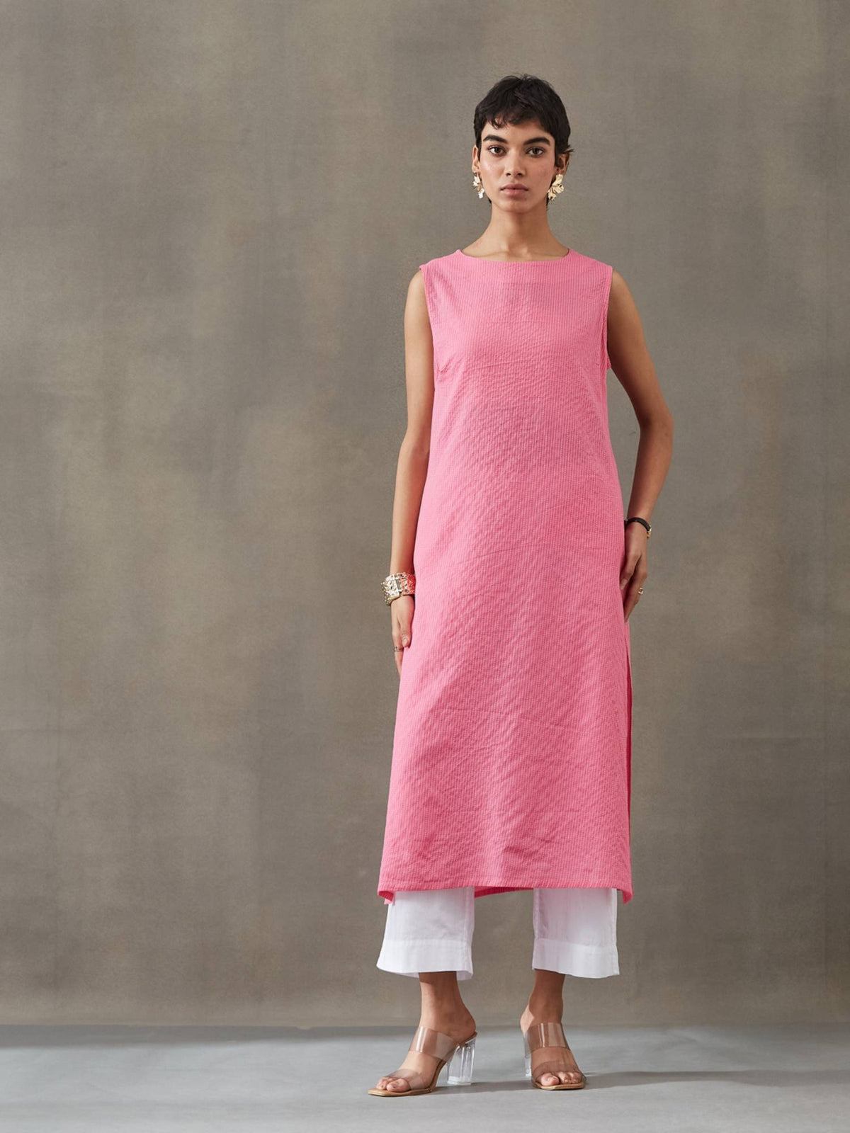 Women Cotton Thread Work Straight Kurt | KDG - view 34