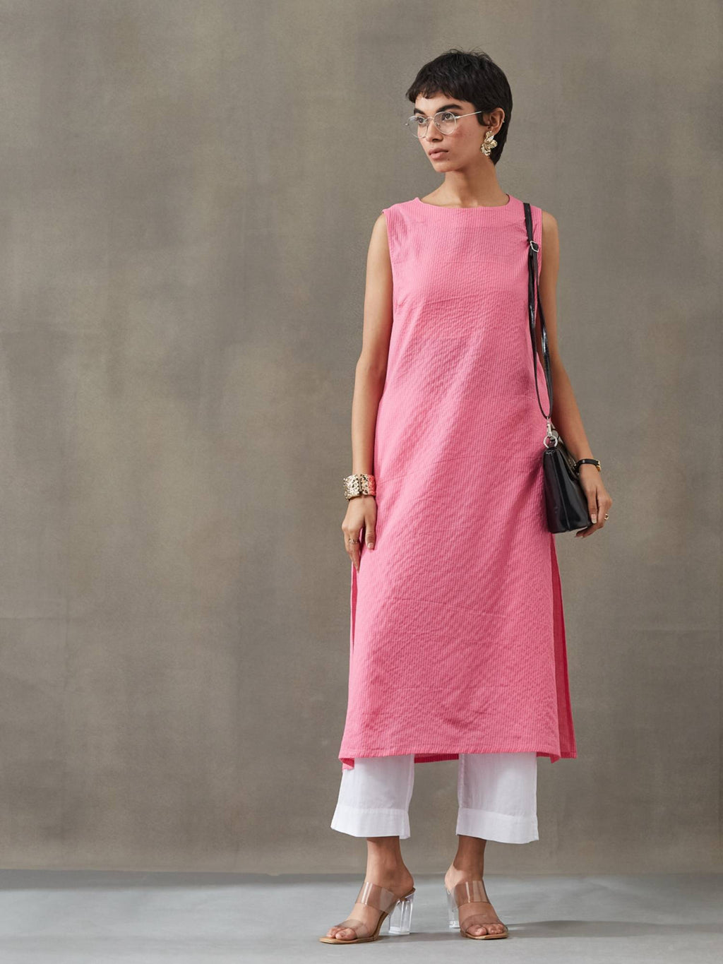 Women Cotton Thread Work Straight Kurt | KDG - view 39