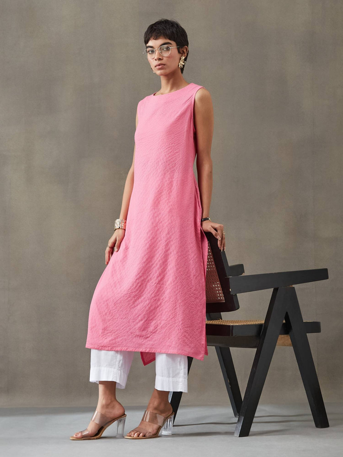 Women Cotton Thread Work Straight Kurt | KDG - view 41