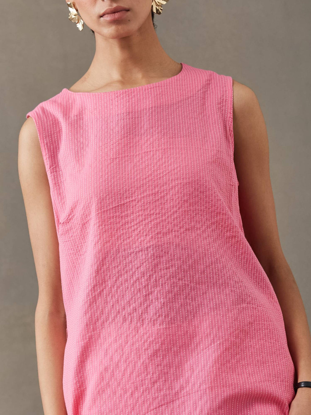 Women Cotton Thread Work Straight Kurt | FY93 - view 33