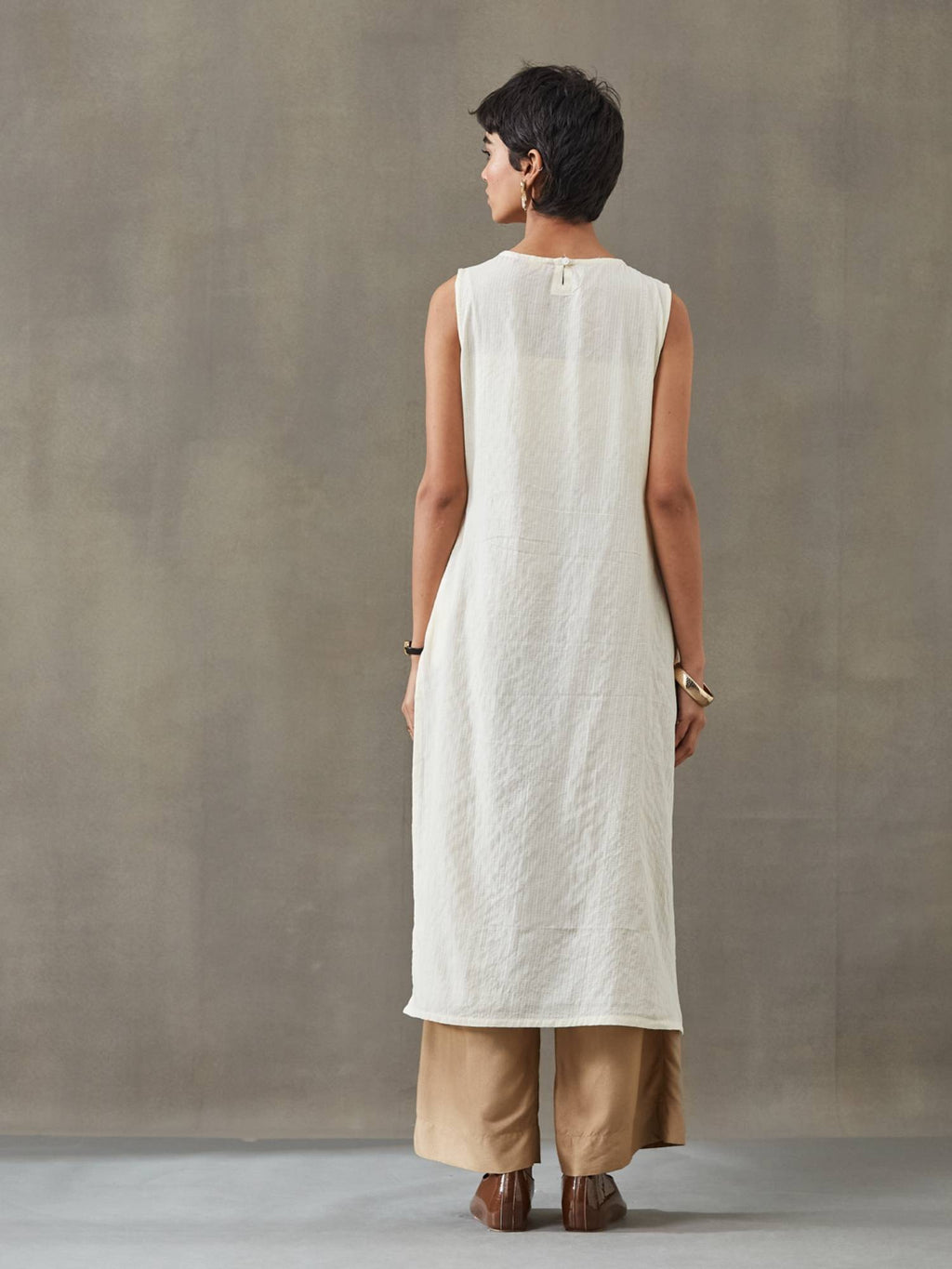 Women Cotton Thread Work Straight Kurt | KDG - view 45