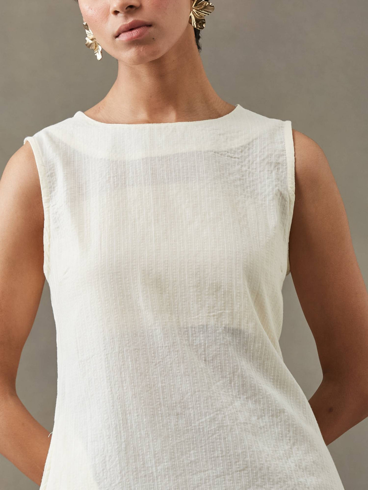 Women Cotton Thread Work Straight Kurt | FY93 - view 37