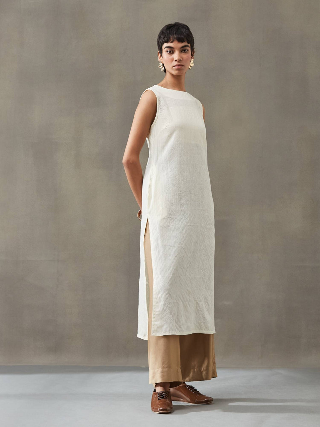Women Cotton Thread Work Straight Kurt | KDG - view 48