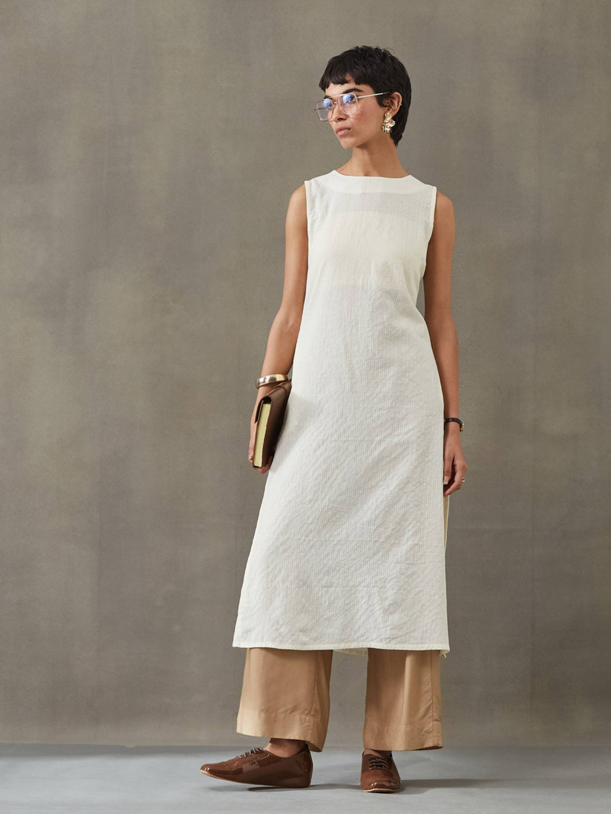 Women Cotton Thread Work Straight Kurt | KDG - view 51