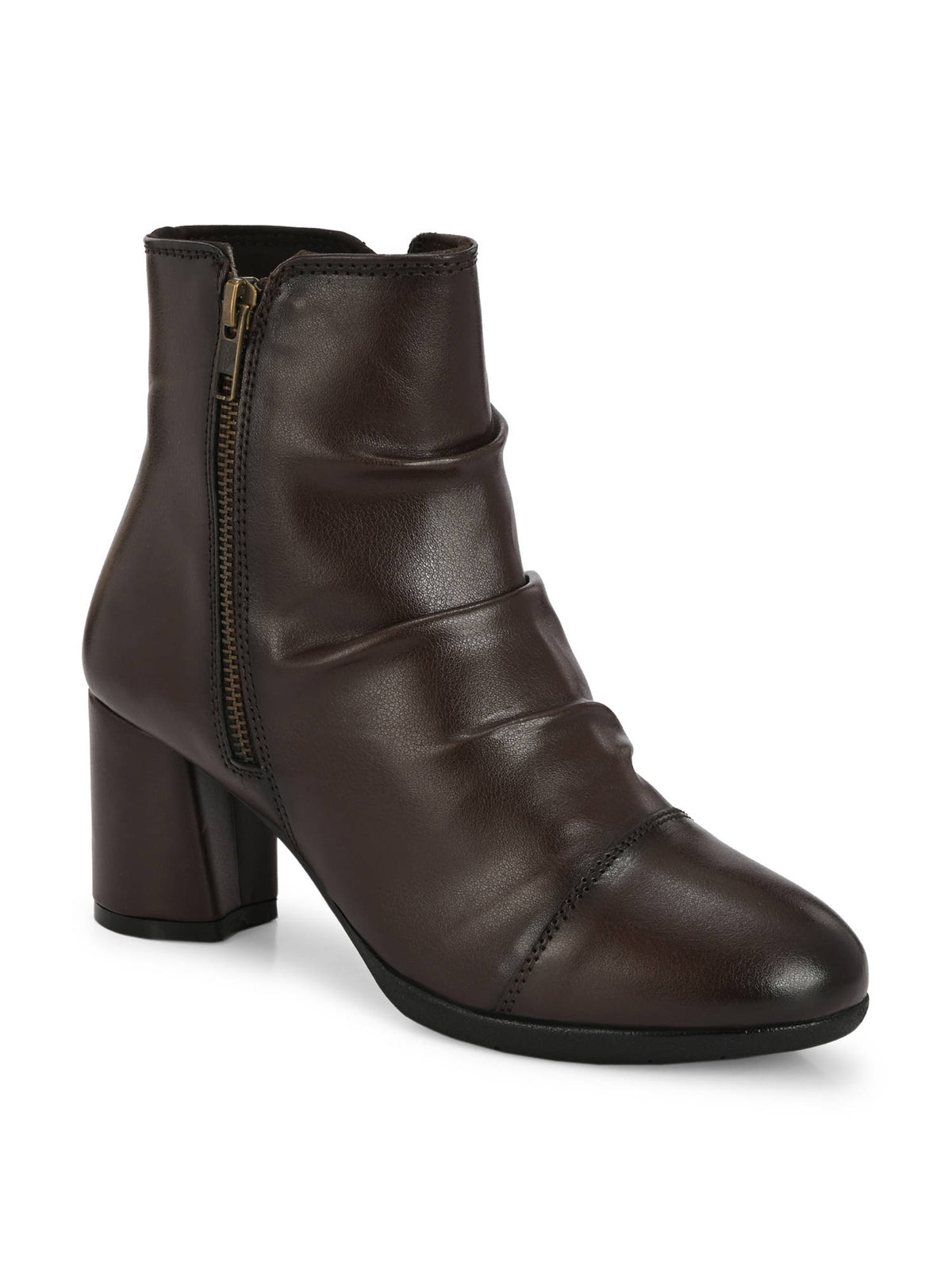 Brown Mid Knee High Western Casual Boots | BT61 - view 1