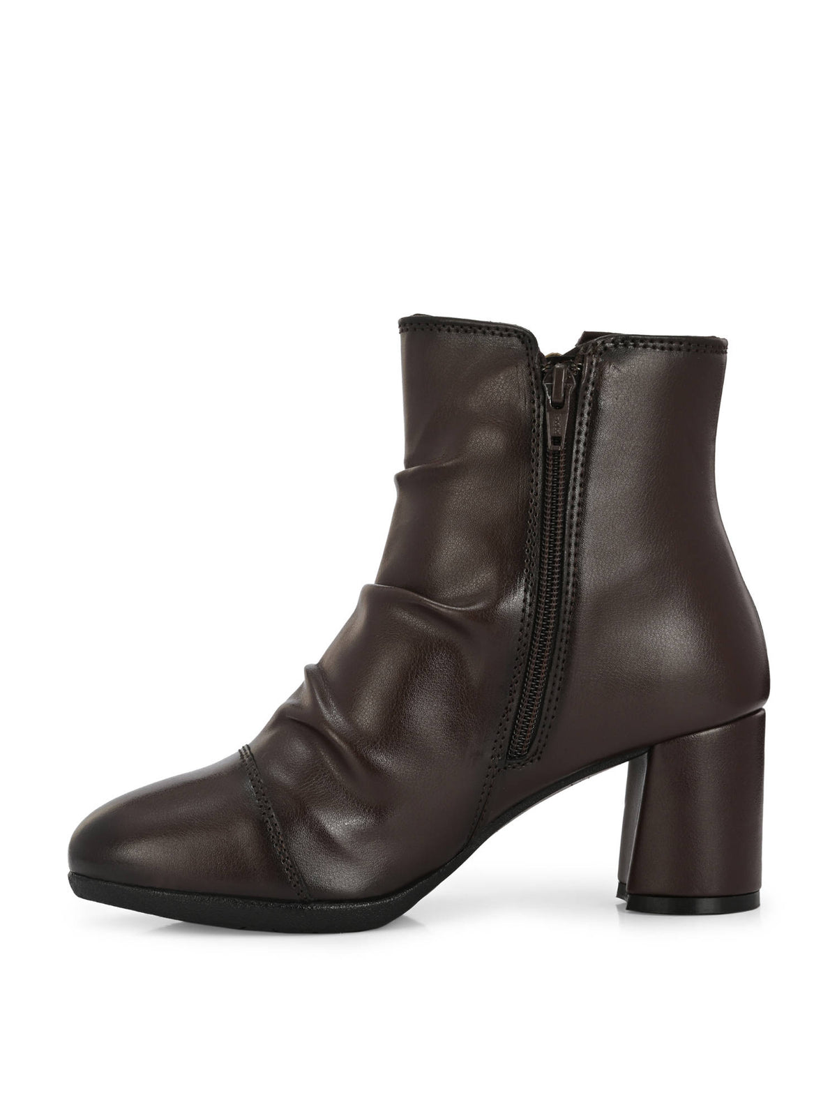 Brown Mid Knee High Western Casual Boots | BT61 - view 4