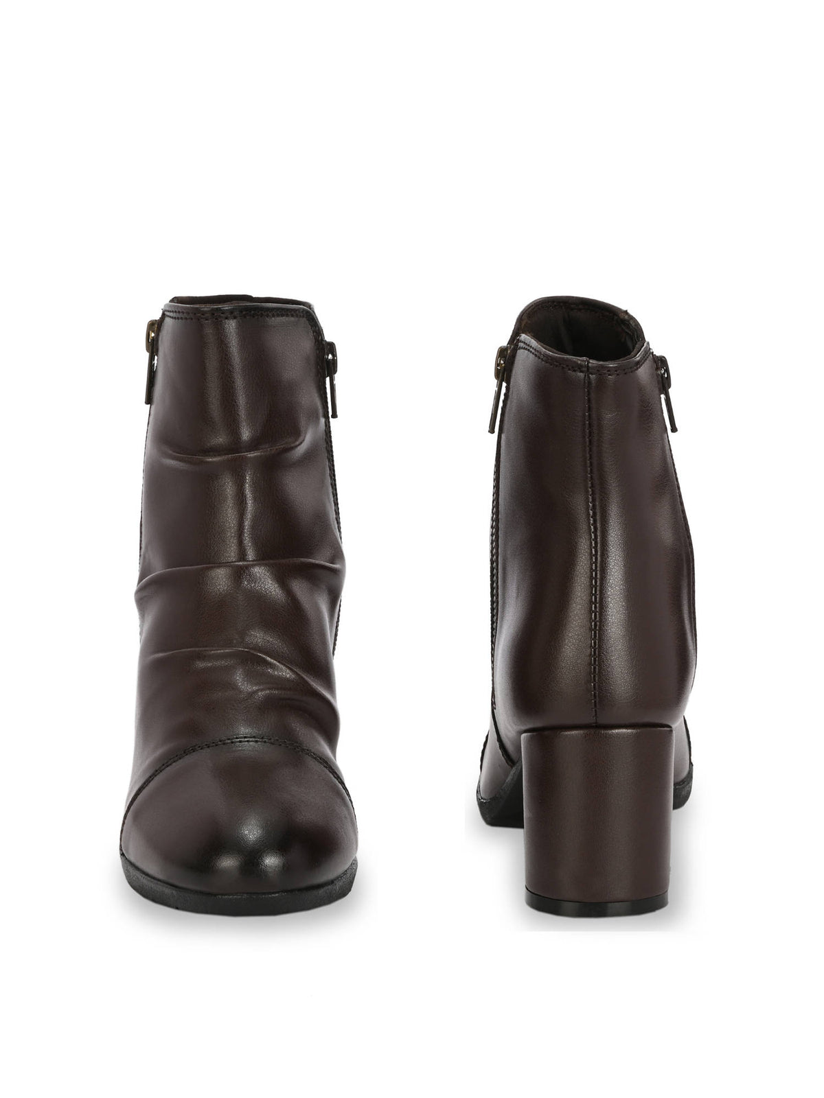 Brown Mid Knee High Western Casual Boots | BT61 - view 5