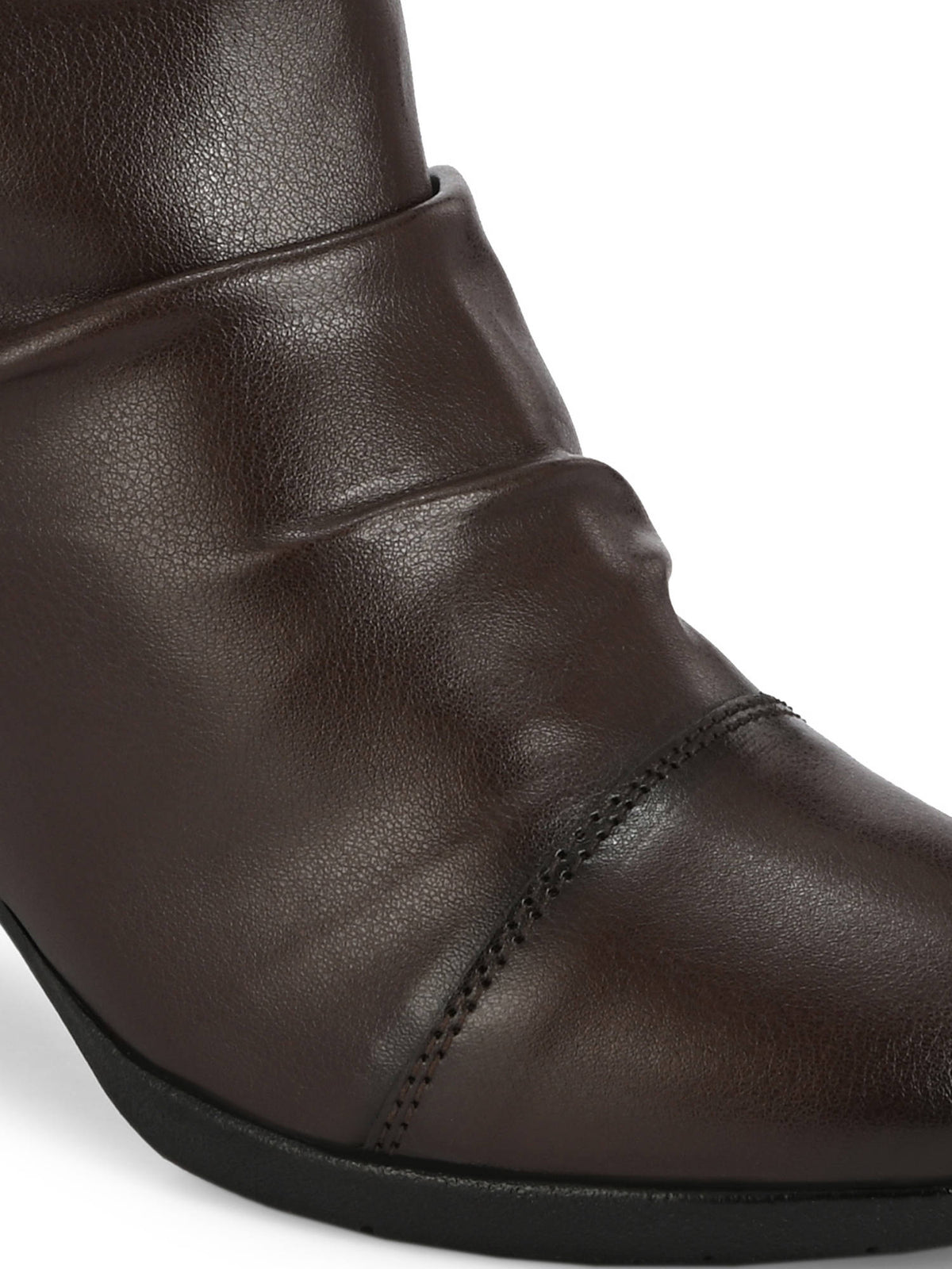 Brown Mid Knee High Western Casual Boots | BT61 - view 7