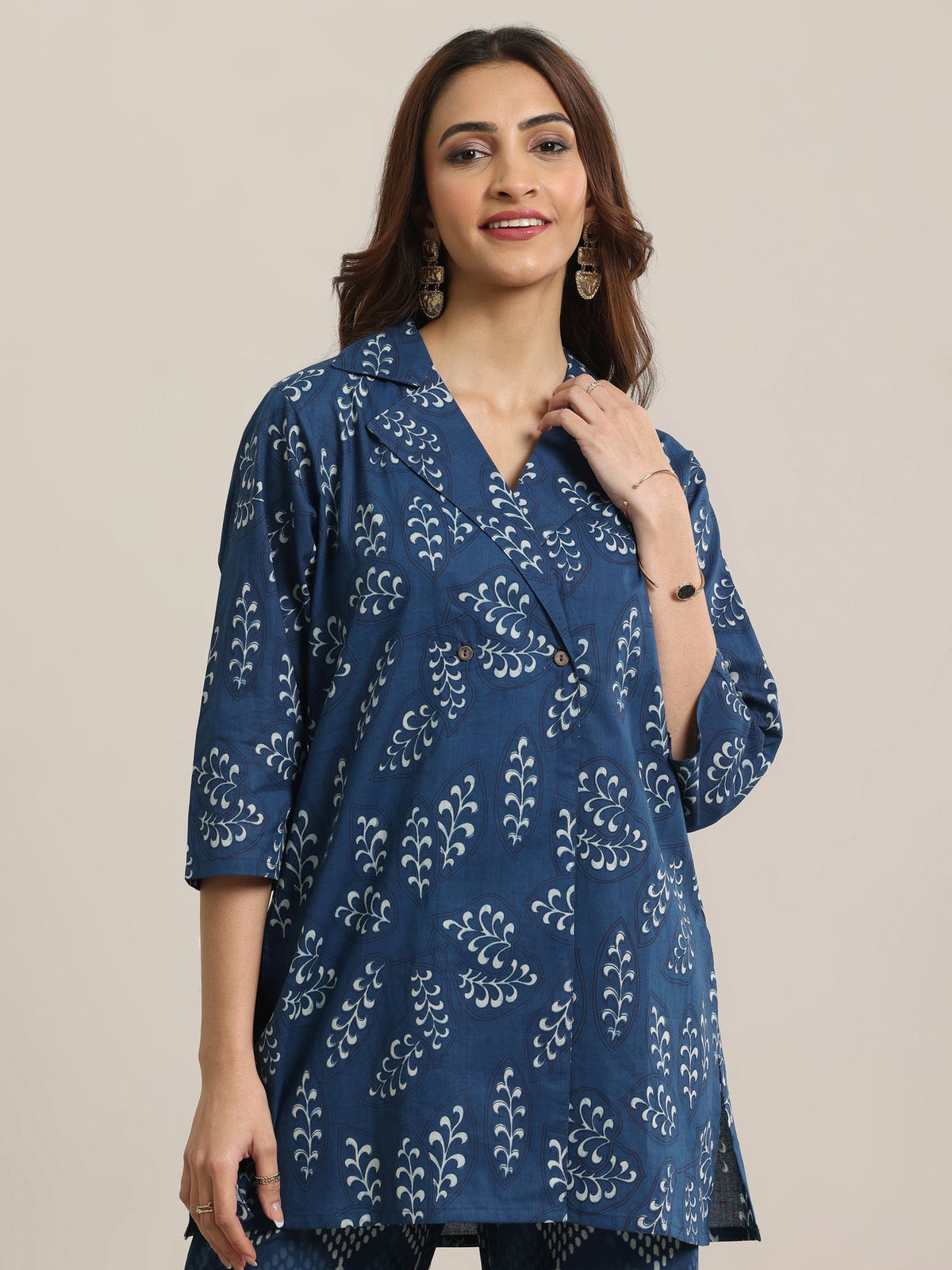 Libas Indigo Printed Cotton Co-Ord sets CO87